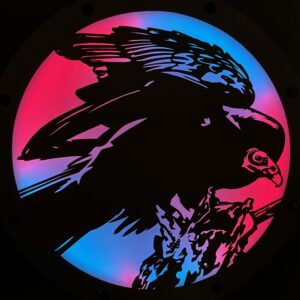 11 in Lamp Face - Turkey Vulture Fluffing